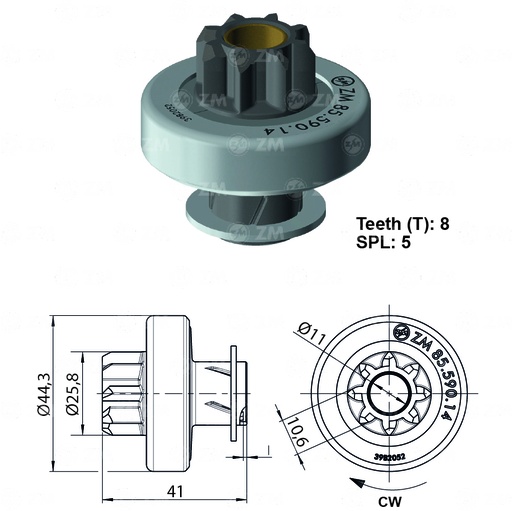 [8559014] BENDIX RENAULT SYMBOL MEGANNE CHEVROLETCORSA EVOLUCION 8D MAS BAJITO