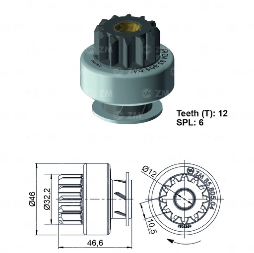 [8580504] BENDIX FORD CAMIONES CARGO F350 F450 12D