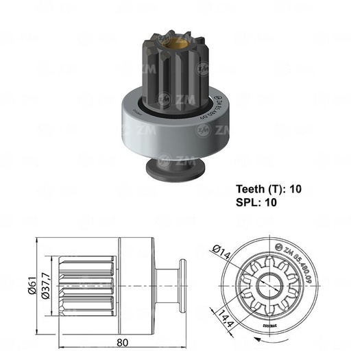 [8548009] BENDIX VOLKSWAGEN MWM LUCAS INDIEL 10D