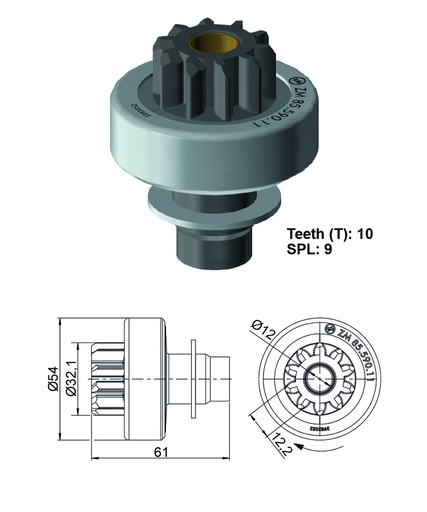 [8559011] BENDIX H-100 DIESEL VALEO 10D