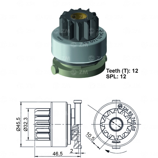 [8576005] BENDIX FORD 350 12D
