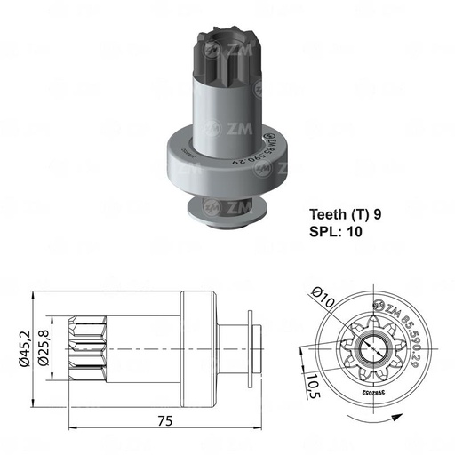[8559029] BENDIX VOLKSWAGEN GOL 1999 - 2009 T-9 TIPOVALEO