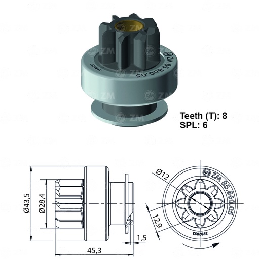 [8586005] BENDIX KIA RIO SOUL T-8