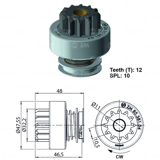 [8538104] BENDIX SPRINTER T-12 TIPO BOSCH