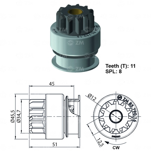 [8579016] BENDIX MAZDA 3 MITSUBISHI T-11