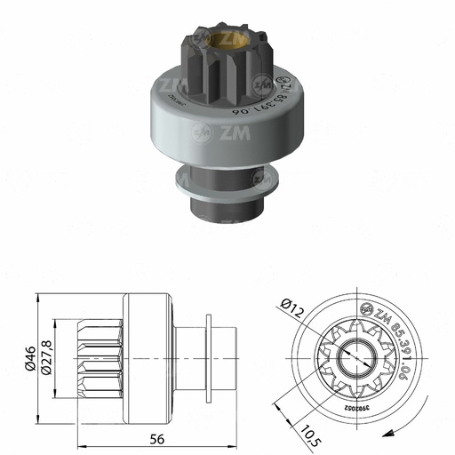 [8539106] BENDIX HYUNDAI I25 / KIA RIO 1.6 T-VALEO T-10