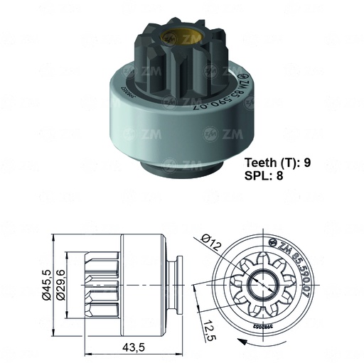 [8559007] BENDIX FORD ECO SPORT FOCUS TIPO VALEO T-9