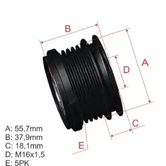 [96.000.14] Polea Rueda Libre Audi A3 Sportback Q3 Ttvolkswagen Volskwagen Jetta Iii Jetta Iv Polo5X16 038903119Q 07K903023A Vkm03103