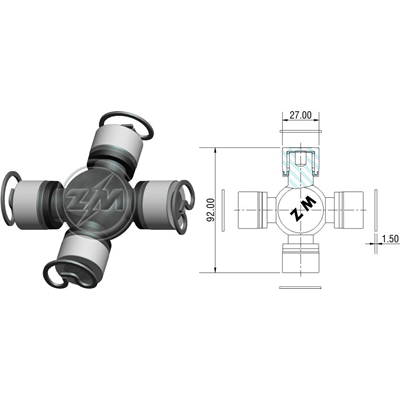 [3500122] CRUCETA CARDAN TOYOTA 4.5 BT-50 F-350