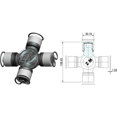 [3500123] CRUCETA CARDAN C-30 F-350 F-600