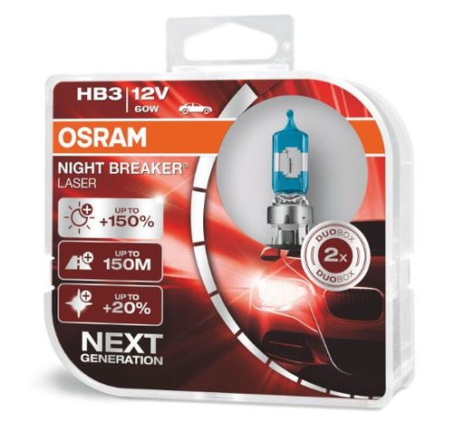 [OSR-9005NL] BOMBILLO HB3 12V 60W P20d 150% + LUZ