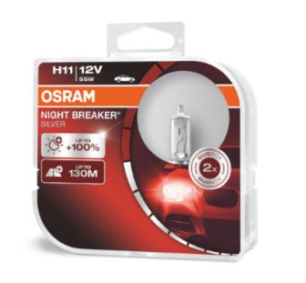 [OSR-64211NBS] H11 12V 55W SILVERSTAR 100% MAS LUZ