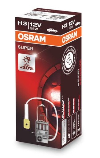 [OSR-64151SUP] H3 12V 55W SUPER 30% MAS LUZ