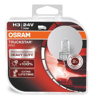 [OSR-64156TSP-02CD] H3 24V 70W 100% MAZ LUZ TRUCKSTAR PRO KITX2