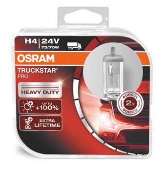 [OSR-64196TSP-02CD] H4 24V 70W 100% MAZ LUZ TRUCKSTAR PRO KITX2