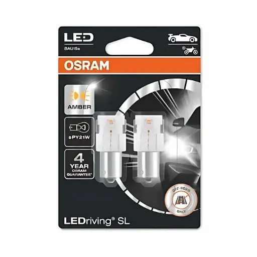 [OSR-7507DYP-02B] Bombillo 1141 1.8W 12V Ambar Led Pin Diagonal