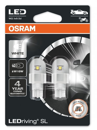 [OSR-921DWP-02B] W16W 2W 12V BLANCO W2.1X9.25d LED