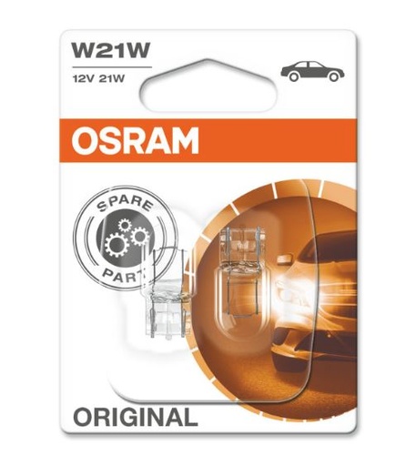 [OSR-7505-02B] T20-1 12V 21W UN FILAMENTO BLISTER X 2