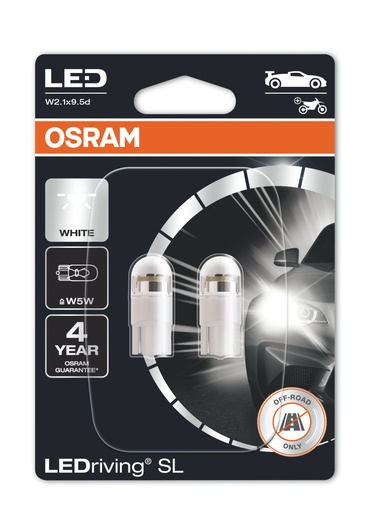 [OSR-2825DWP-02B] Bombillo W5W Osram Led 12V 6.000K 4 años de garantía