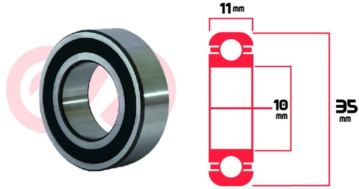 [RYT-6300-2RS] RODAMIENTO 6300 2RS UNIVERSAL