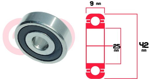 [RYT-6905-2RS] RODAMIENTO 6905 2RS UNIVERSAL