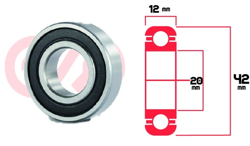 [RYT-6004-2RS] RODAMIENTO 6004 2RS ALT MITSUBA BOMBA HIDRAULICA VW UNIVERSAL