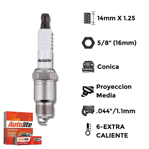 [AL-A26] Bujías Autolite Cobre X4 -NGK BPR4FS