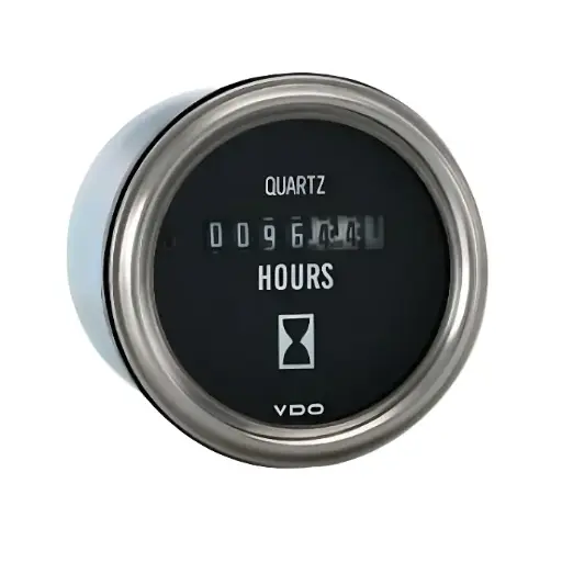 [VDO-331-545] ​Horometro Cromado 10-80V Cuerpo Cuadrado Sin Luz