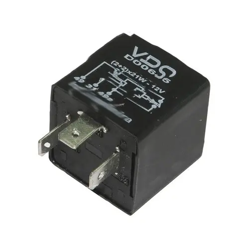 [VDO-D-00645] FLASHER DIRECCIONAL 3 PATAS 12V ELECTRONICO UNIVERSAL