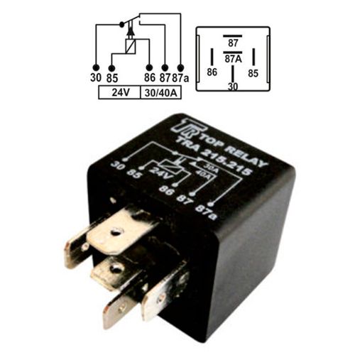 [TRA215215] RELE AUXILIAR 5 PATAS 24V 30/40A
