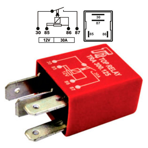 [TRA300125] MINIRELE AUXILIAR  4 PATAS 12V 30A