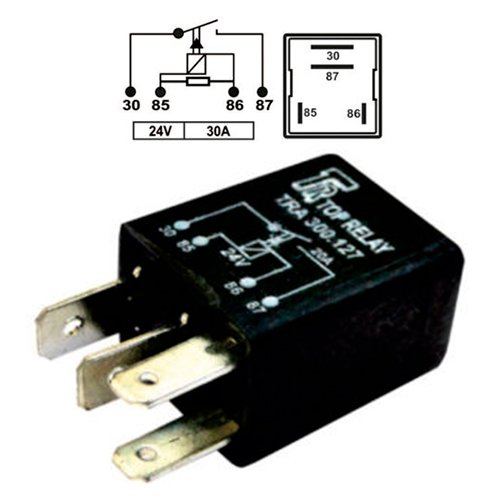 [TRA300127] MINIRELE AUXILIAR 4 PATAS 24V 30A