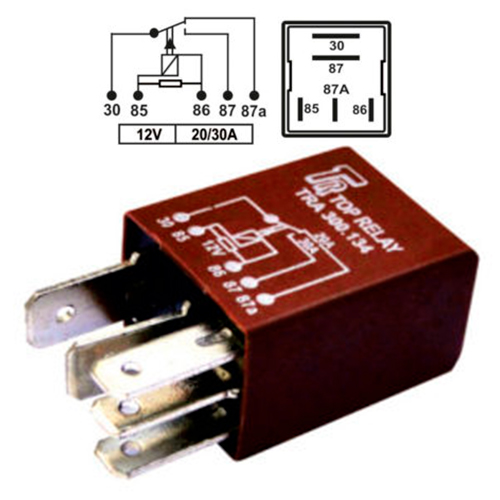 [TRA300134] MINIRELE AUXILIAR  5 PATAS 12V 30A