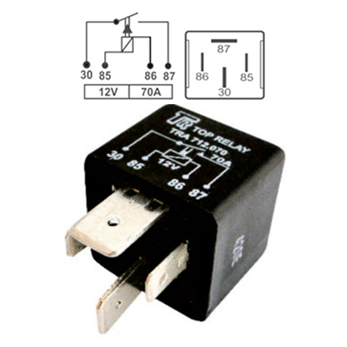 [TRA712070] RELE AUXILIAR DE POTENCIA 4 PATAS 12V 70A