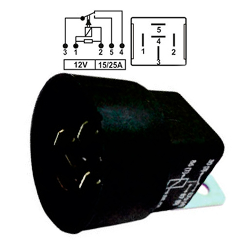 [TRA813612] RELE AUXILIAR 5 PATAS CON SOPORTE Y PROTECTOR REDONDO RENAULT