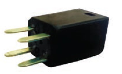 [TRA812412] MINIRELÉ AUXILIAR, 4  TERMINALES TIPO AGUJA 12V
