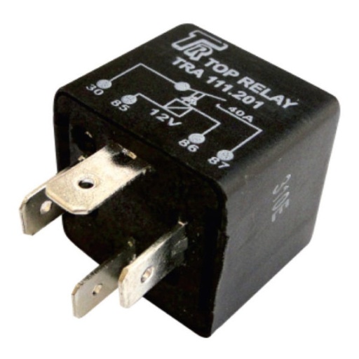 [TRA111201] RELÉ AUXILIAR, 4 TERMINALES SIN SOPORTE DE MONTAJE 12V 40A