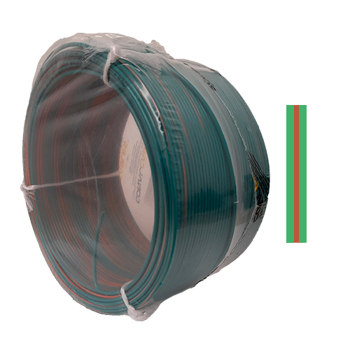 [CV18VD-NJ] CABLE VEHICULO 18AWG 50V 90 C VERDE-NARANJA