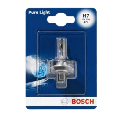 [B-1987301012] BOMBILLO HALOGENO H7 PX26D 12V 55W FARO PURE LIGHT OEM BLISTER X 1 64210 GL19 12972