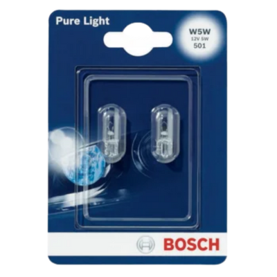 [B-1987301026] BOMBILLO MINIATURA T-10 W5W 12V 5W TABLERO PURE LIGHT STD BLISTER X 2 2825 GL136 12961
