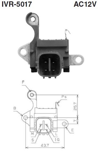 [IVR-5017] REGULADOR TOYOTA HILUX TOYOTA VIGO TOYOTA LAND CRUISER E HINO DUTRO NEW ERA