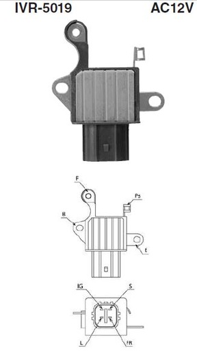 [IVR-5019] REGULADOR TOYOTA LAND CRUISER E HINO DUTRO 12V 150A NEW ERA