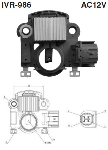 [IVR-986] REGULADOR ALTERNADOR HONDA CIVIC NEW ERA