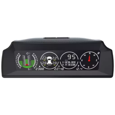 [TOOL-X91] MEDIDOR DIGITAL PARA VEHICULOS CON MEDICION DE RPMS BRUJULA VELOCIMETRO VOLTAJE ANGULO DE BALANCEO E INCLINACION MED 2.4" X 6.7"