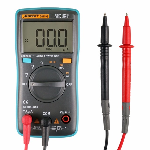 [TOOL-DM198] MULTIMETRO DIGITAL MINI, VOLTAJE AMPERAJE RESISTENCIA