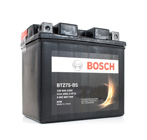 [BT0092M67006] Bateria Bosch Motocicleta M6/Agm 6 Ah - 100 Cca Caja 5L-Bs (100;5L-Bs;D) L 113 An 70 Al 105 Cm