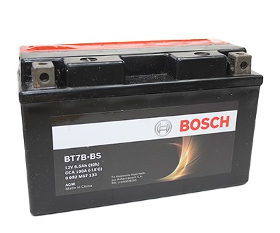 [B-0092M67133] Bateria Bosch Motocicleta M6/Agm 6,5 Ah - 100 Cca Caja 7B-Bs (120;7B-Bs;Iz) L 150 An 66 Al 93 Cm