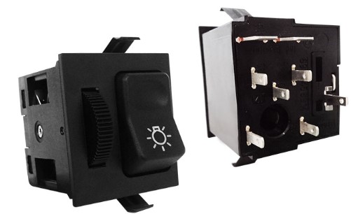 [K-3040100] Interruptor De Luces Camiones Mercedes 97-12 12V Con Reostato