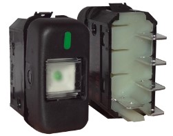 [K-3931019] Interruptor  De Tecla 24V Camiones Y Autobuses 88-12- 1 Posicion- Indicador De Posicion- Sin Retorno- 5 Terminales