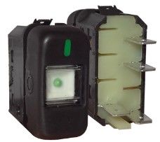 [K-3931055] Interruptor  De Tecla 24V Camiones Y Autobuses 88-12- 1 Posicion- Indicador De Posicion- Sin Retorno- 4 Terminales